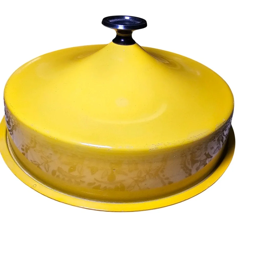 1970s General Electric Fry Fondue Skillet Slow Cooker Yellow B1SFC3TY MCM USA